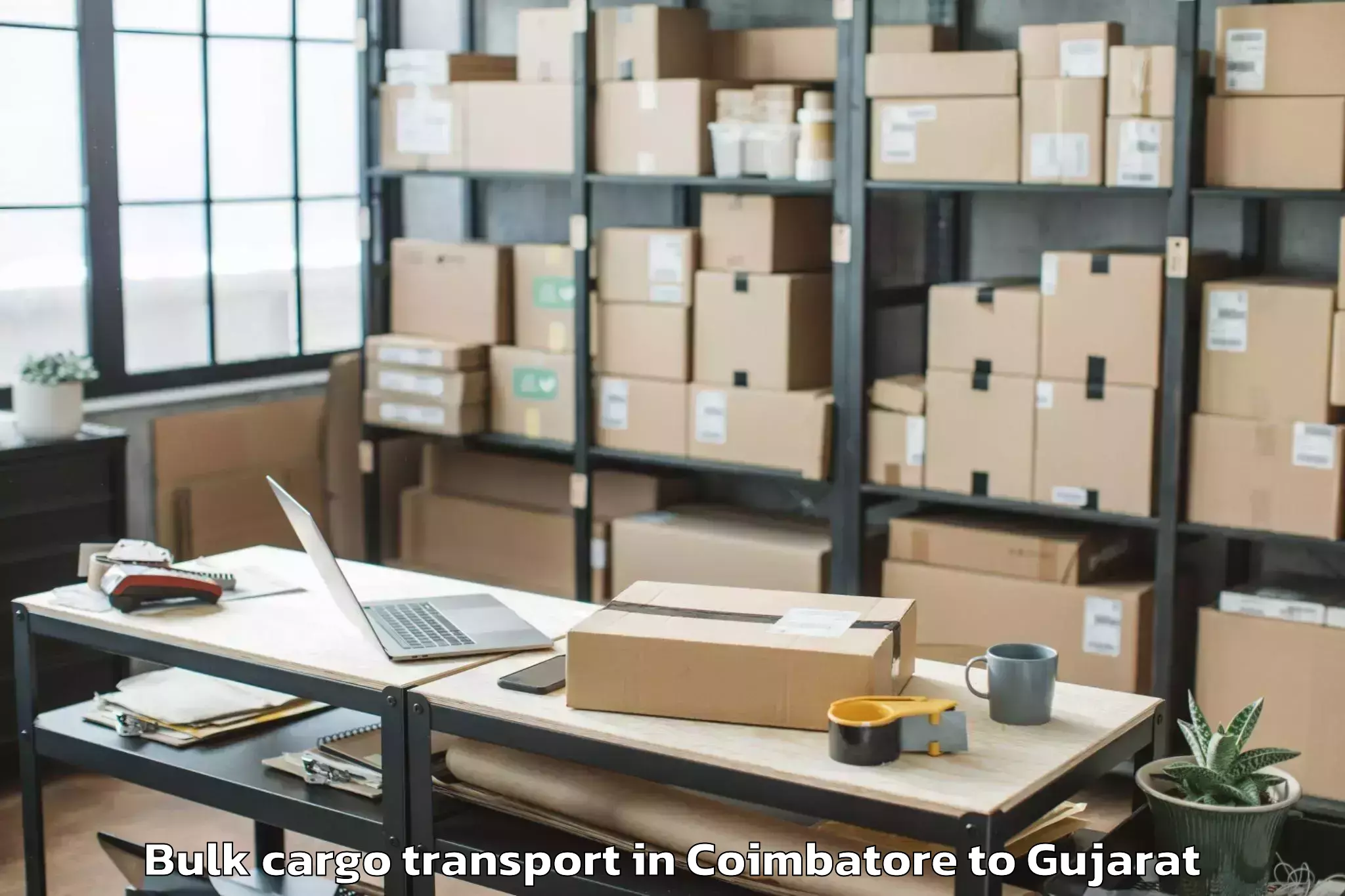 Top Coimbatore to Manavadar Bulk Cargo Transport Available